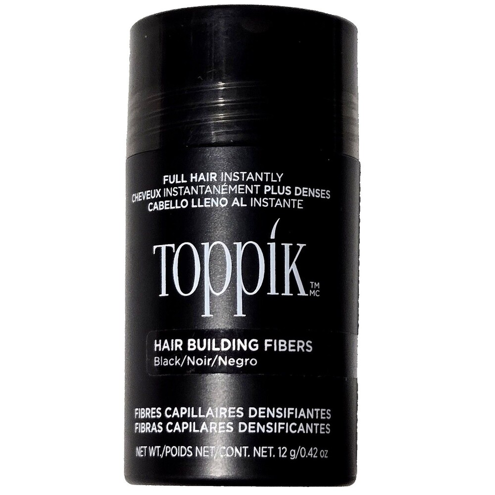 Toppik Hair Building Fibers Black 12g Fill In Fine Thinning Hair Instantly NEW